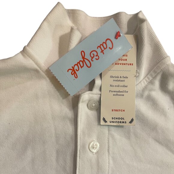 Cat & Jack. Boys' school sweater, size (6/7). White color. Made in Indonesia. - Picture 5 of 6